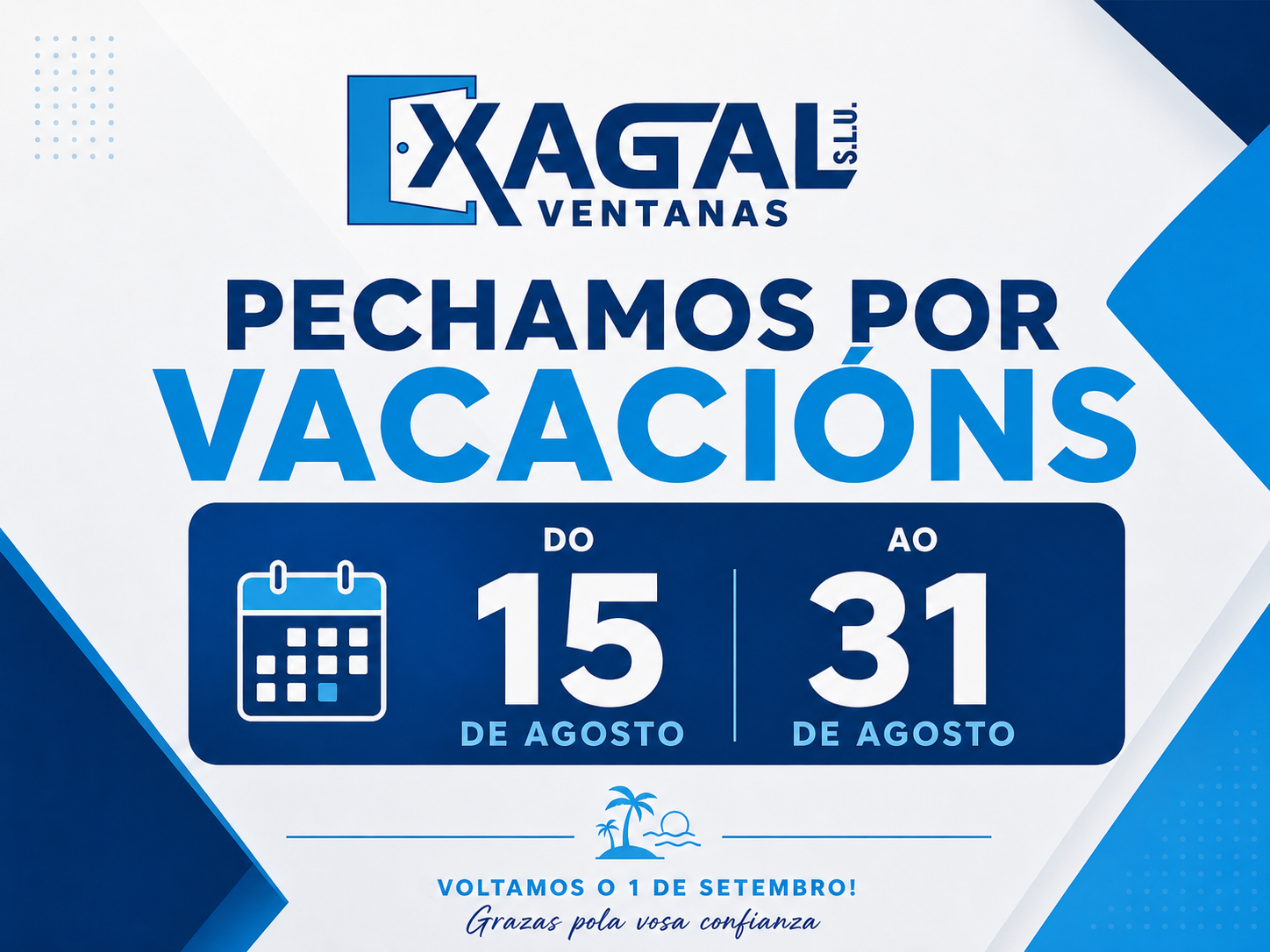 Pechado por vacacións